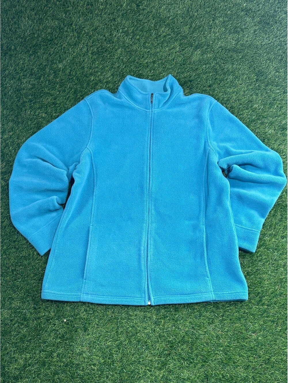 Vintage L.L.Bean Blue Fleece Jacket, Women's Medium